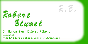 robert blumel business card
